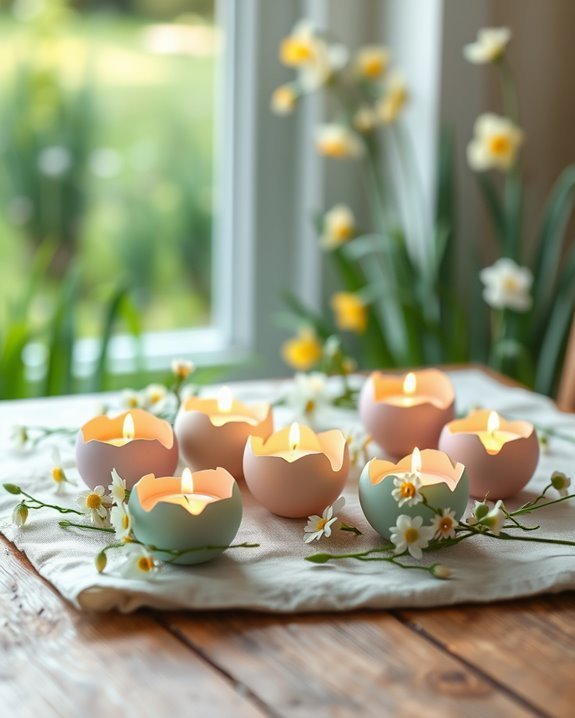 eco friendly eggshell candles