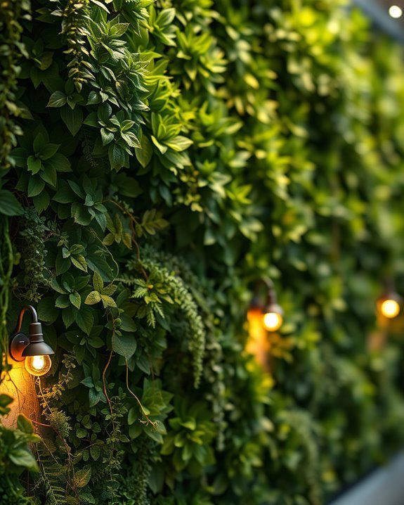 eco friendly illuminated green walls