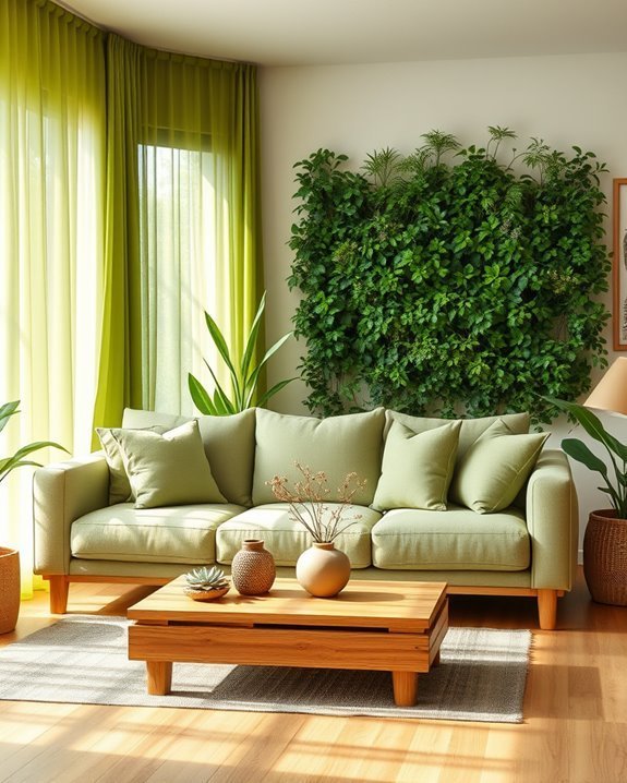 eco friendly living room decor