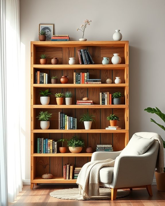 eco friendly pallet bookshelves diy