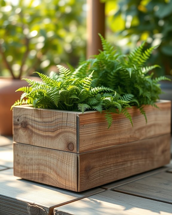 eco friendly rustic planter boxes