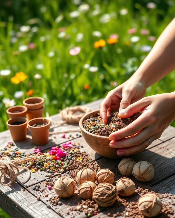 eco friendly seed bomb crafting