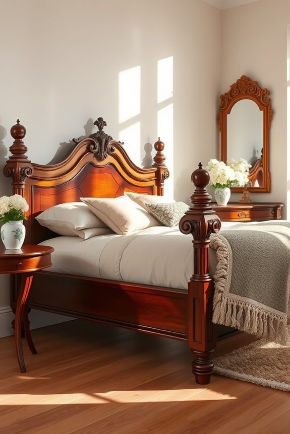 edwardian mahogany bed elegance