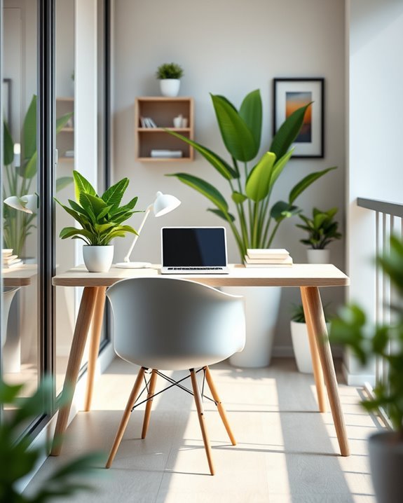 efficient balcony study space