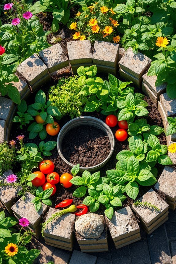 efficient circular garden design