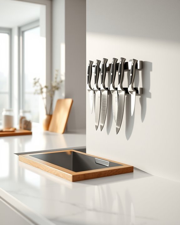 efficient kitchen knife storage