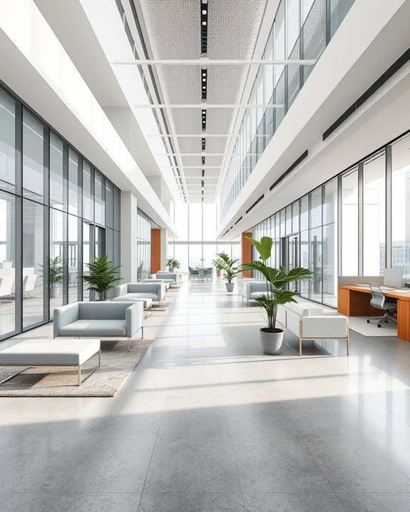 efficient office circulation paths