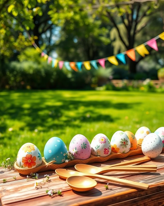 egg balancing race fun