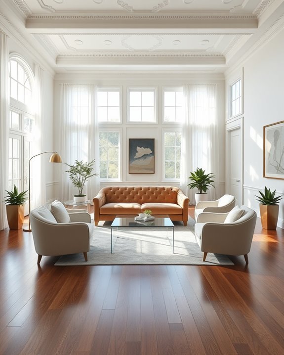 elegant airy living spaces