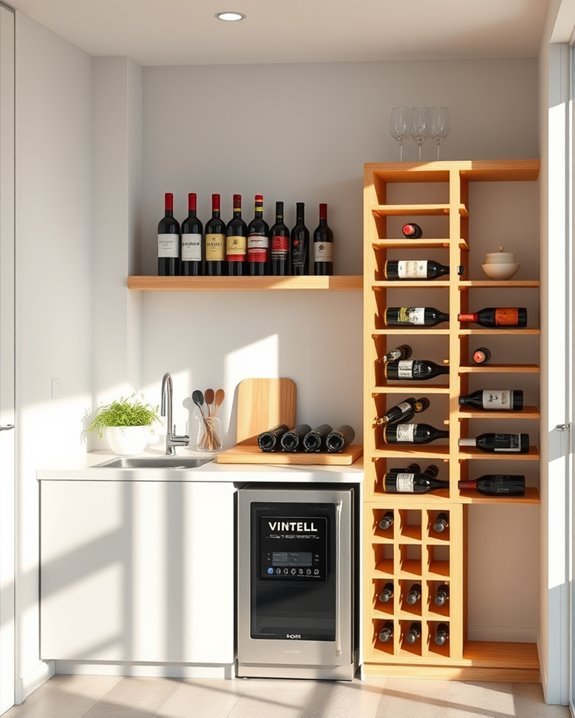 elegant and practical wine storage