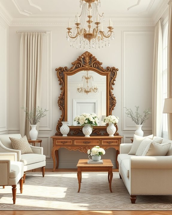 elegant antique mirror placements