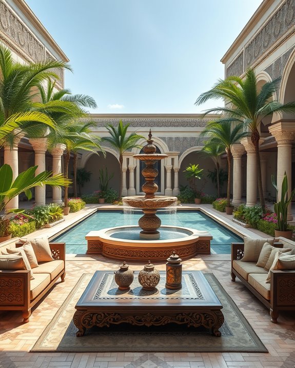 elegant arabian outdoor retreat