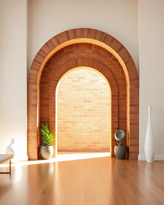 elegant arched brick doorways