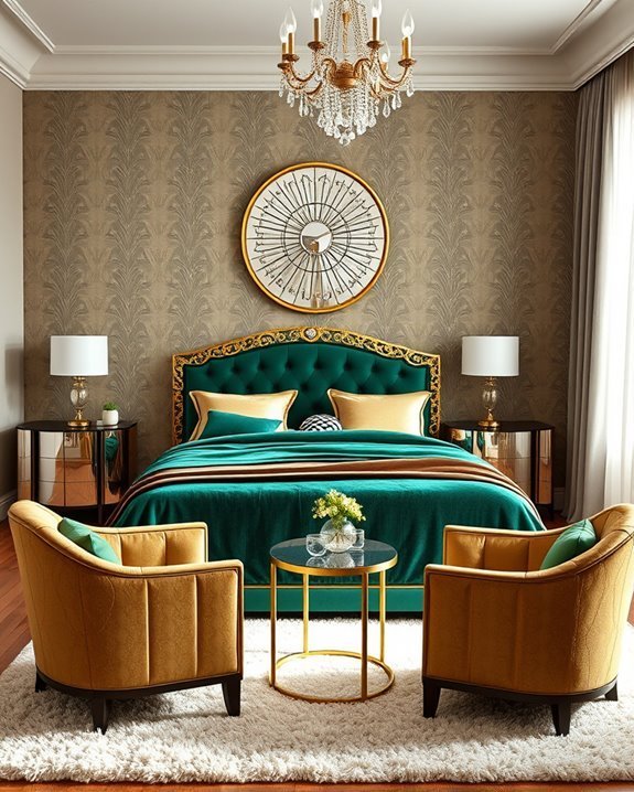 elegant art deco bedroom