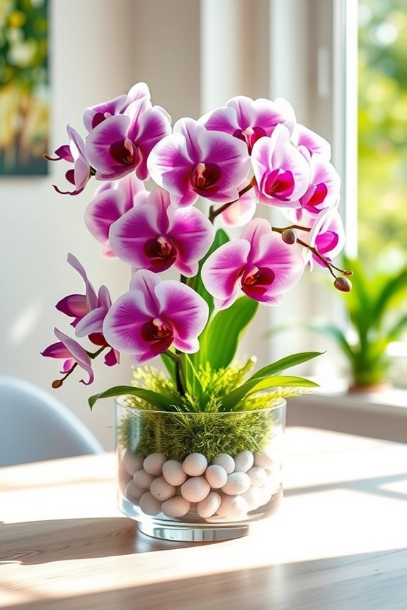elegant artificial orchid centerpieces