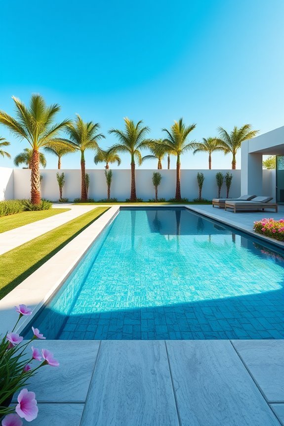 elegant backyard infinity pool