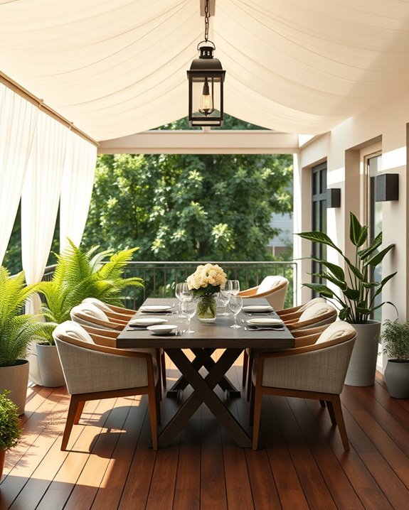 elegant balcony dining experience