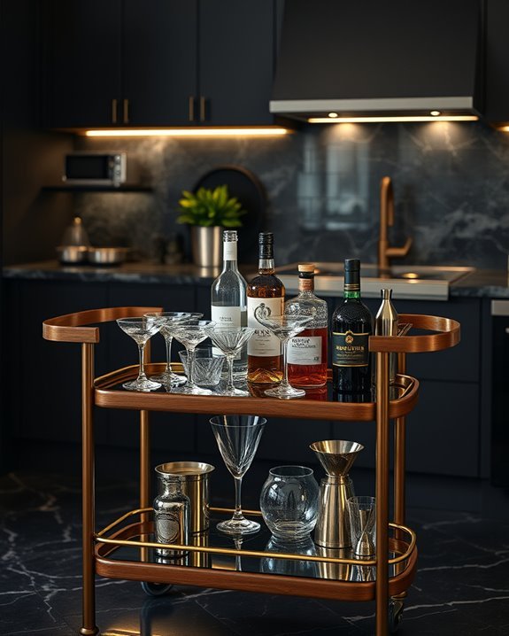 elegant bar cart essentials