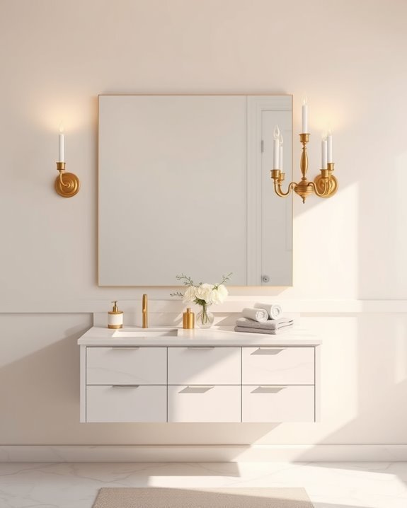 elegant bathroom candelabra decor