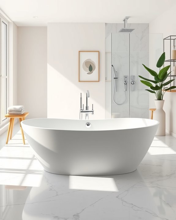 elegant bathroom relaxation centerpiece