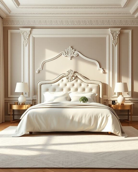 elegant bedroom crown molding