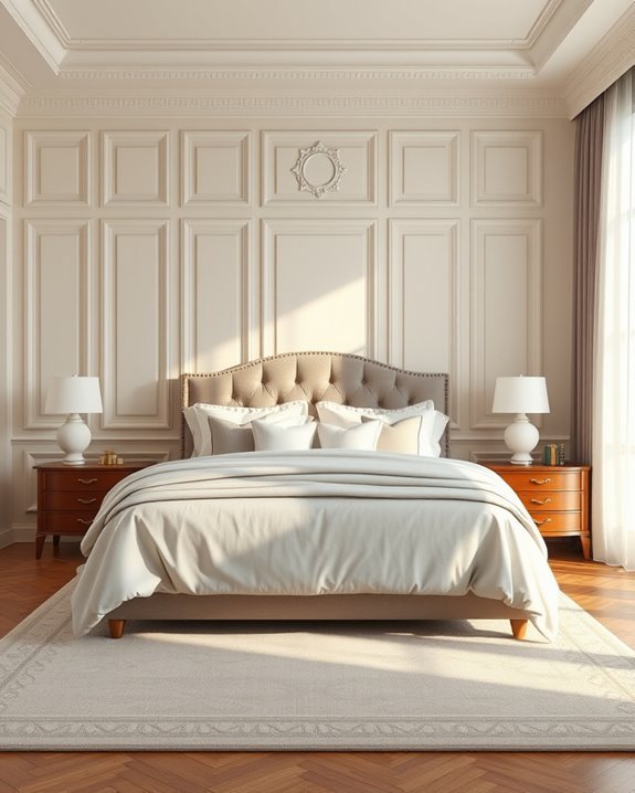elegant bedroom wainscoting styles