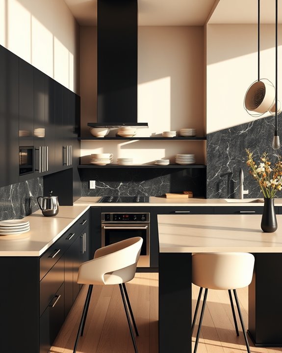 elegant beige and black