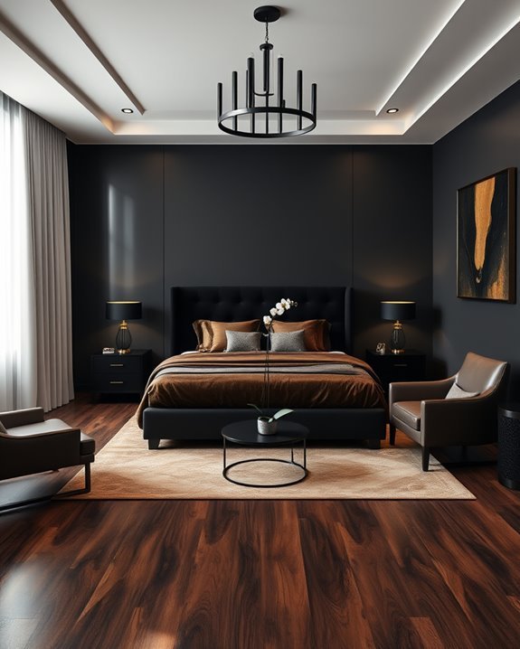 elegant black and brown