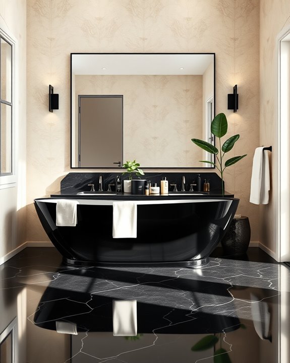 elegant black and cream