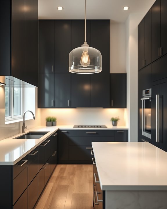 elegant black and cream lighting