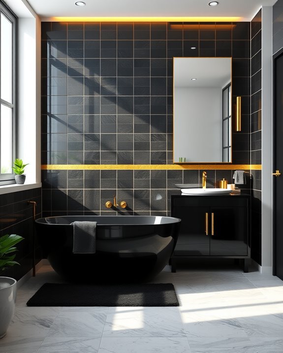 elegant black and gold