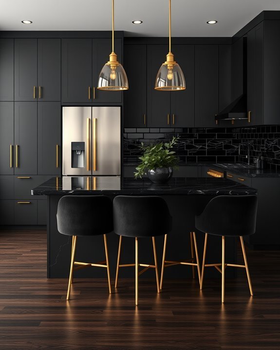 elegant black and gold