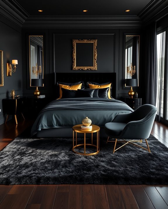 elegant black and gold