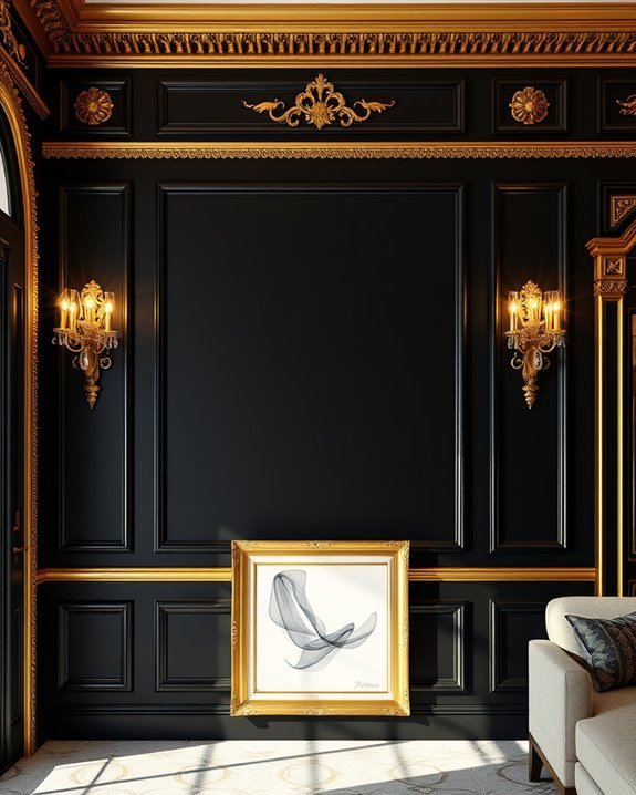 elegant black and gold lighting