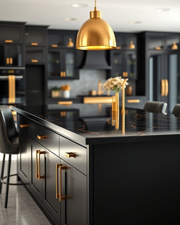 elegant black and gold