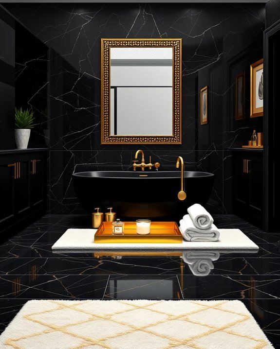 elegant black and gold