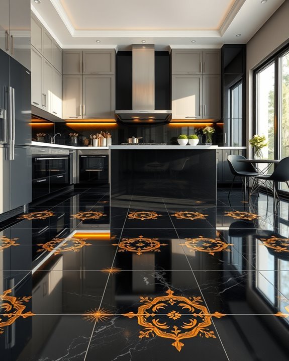 elegant black and gold