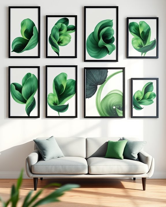 elegant black and green