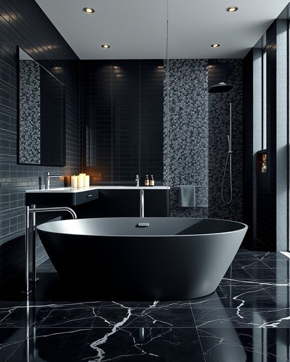 elegant black and silver
