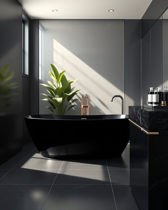 elegant black bathtub designs
