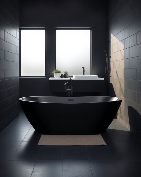 elegant black bathtub designs