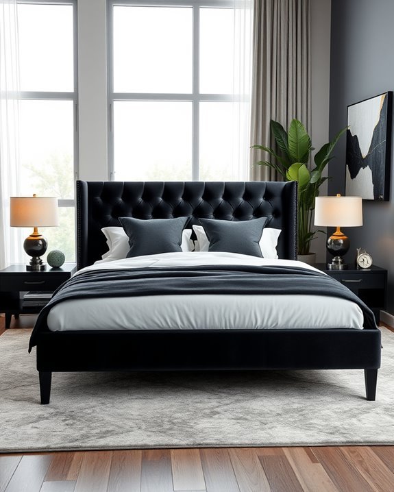 elegant black bed frames