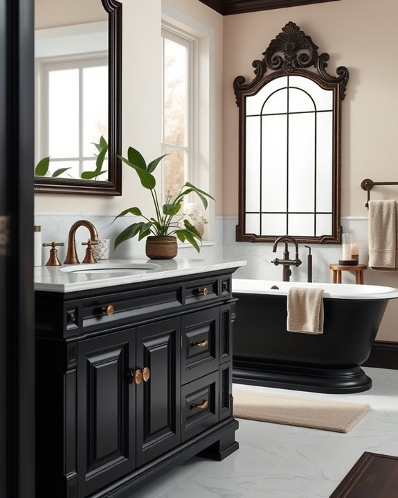 elegant black cabinets design