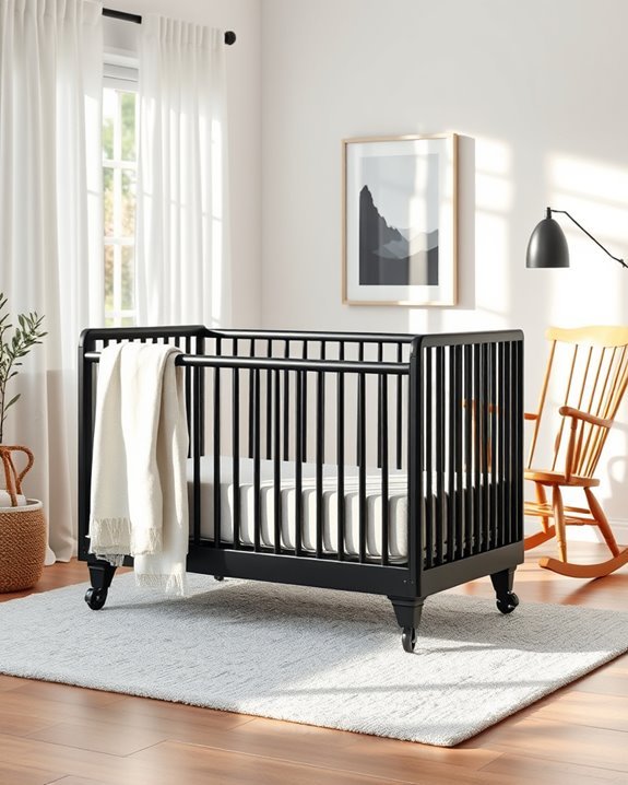 elegant black crib design
