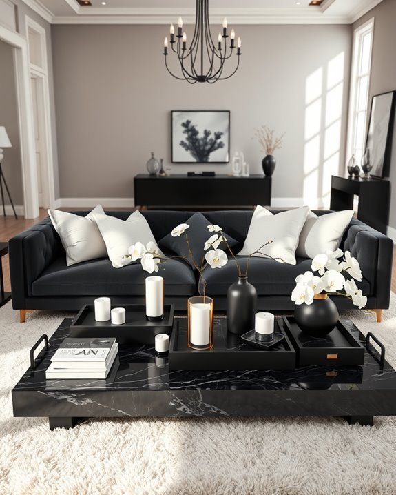 elegant black decorative organization