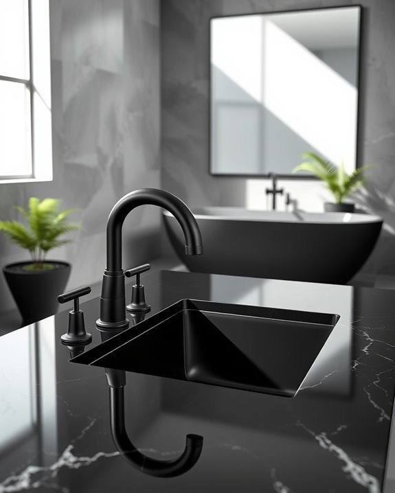 elegant black faucet designs
