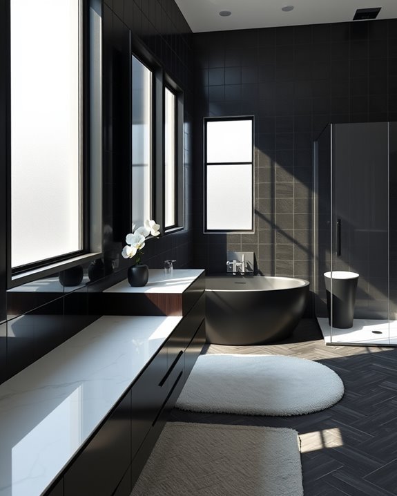 elegant black framed mirrors