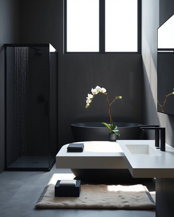 elegant black framed mirrors