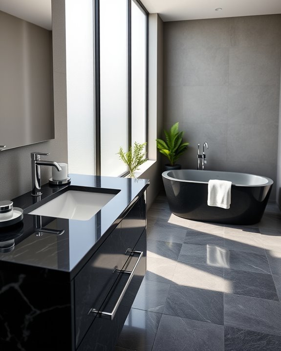 elegant black granite elegance