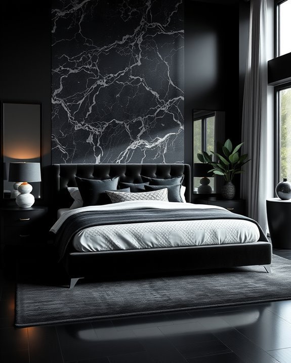 elegant black marble decor